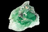 Green Fluorite Crystal Cluster with Stepped Aftergrowth - China #112197-2